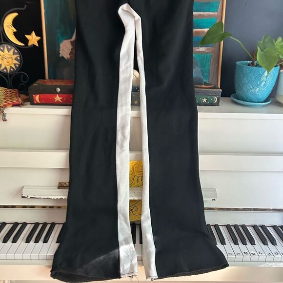 Rockstar Original Size M Flame Track Pants Stacked Flared Leg in Black - Picture 6 of 14